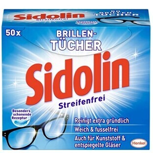 Sidolin, Salviette umidificate per la pulizia di occhiali, display, schermi, 50 pz.