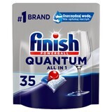 Finish Quantum Quantum All in 1 Geschirrspüler Kapseln Powerball Geschirrspüler Tabletten 35 Stück frisch