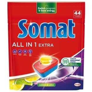 Somat All in 1 Extra dishwashing tablets Lemon amp; Lime, 44 pcs.