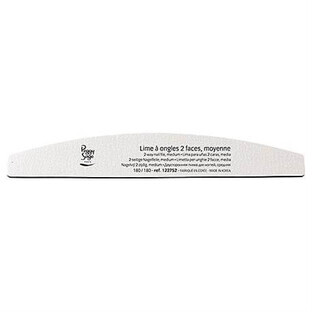 Peggy Sage Double-sided semicircular nail file 180/180 white, 1 pc