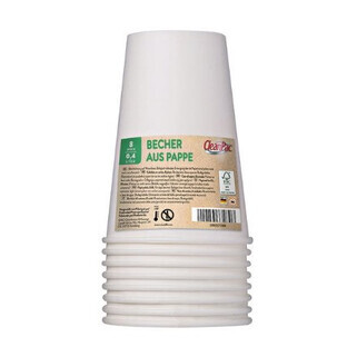 CleanPac, Bicchiere di carta, 0,4l, 8 pezzi