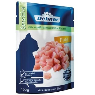 Dehner. Adult, Katzenfutter, Truthahn, 100g