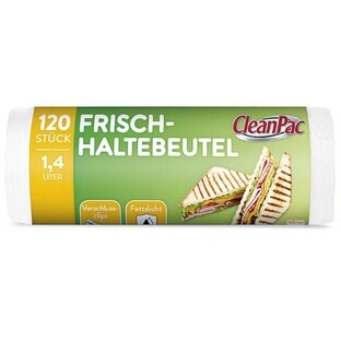 CleanPac, Sacs de conservation des aliments 1,4 l, 120 pièces