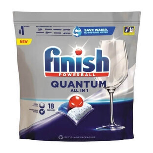 Finish Powerball Quantum Powerball Quantum All in 1 Geschirrspülerkapseln, 18 Stück