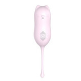 Miaou-RTC Vibratore telecomandato con 9 modalità di vibrazione a forma di gatto Rosa chiaro