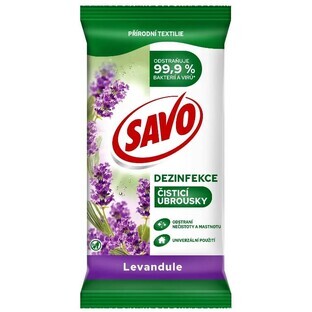 Savo, Salviette disinfettanti, lavanda, 30 pezzi