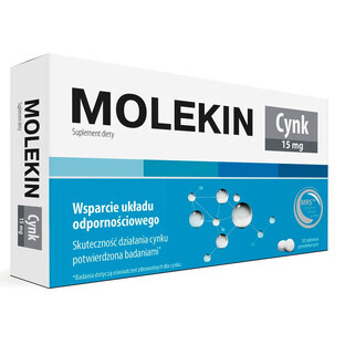 Molekin zinc 15 mg, 30 comprimidos