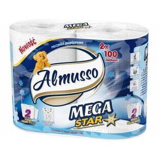 Almusso, papieren handdoeken, mega Star, 2 rollen