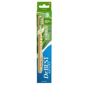 Dr Best, Interdent Kids, brosse à dents en bambou, 1 pc.