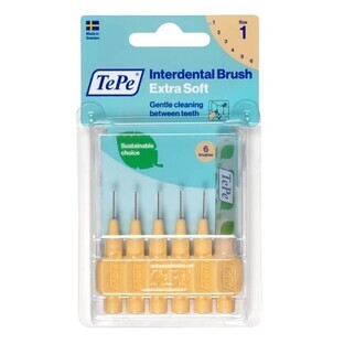 TePe Spazzolini extra morbidi per spazi interdentali 0,45 mm Arancione chiaro, 6 pz.