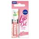 Nivea Caring Aceite Labial Rosa, 5.5ml