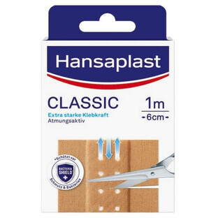 Hansaplast, Classic, sparadrap 1m x 6cm, 1 pc