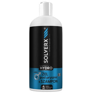 Solverx Hydro el douche en shampoo 2in1 voor mannen, 400ml