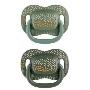 Canpol sucette, symétrique, silicone, vert montagne 34/930 0-6m, 2 pièces