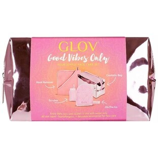 Glov Good Vibes Only Set Scrubex scrub de buze + mănușă + demachiant + geantă de machiaj