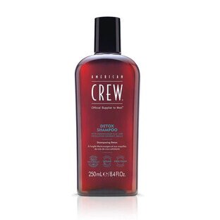 American Crew Champú Detox con peeling de partículas de coco, 250 ml