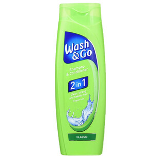 Wash amp; Go Classic Wax Shampoo 2 in 1, 400 ml