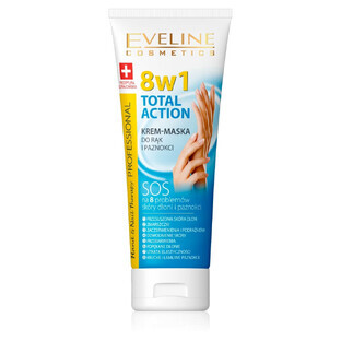 Eveline Cosmetics Hand amp; Nail Therapy Total Action 8in1 Cream-Mask pentru răni, 75ml