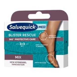 Salvequick, Blister Rescue MIX Patch auf einem Blister, 6 Stück - Long Term!