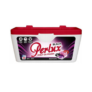 Perlux Black Pery para el lavado de tejidos de color oscuro, 10 unidades