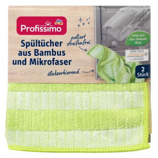 Profissimo, strofinacci in bambù e microfibra, 2 pezzi