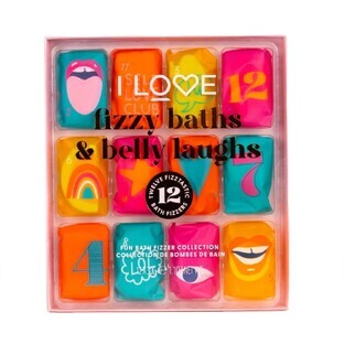I Love Fizzy Baths amp; Belly Laughs badballen, 12x30g
