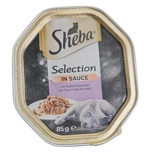 Sheba, Hrană pentru pisici cu caviar de vițel în sos, 85g