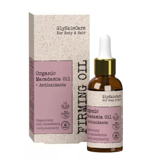 GlySkinCare pentru corp și păr Organic Macadamia Oil + Antioxidanți, 30 ml