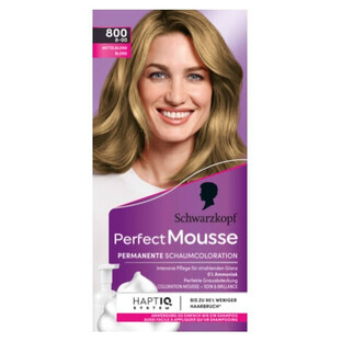 Schwarzkopf, Perfect Mousse, 800 Rubio Rojo, cera mousse colorante