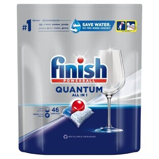 Finish Quantum All in 1 Mașină de spălat vase capsule Fresh, 46 bucăți