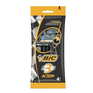 Bic 3 Action Rasiermesser mit 3 Klingen, 4 Stück