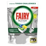 Fairy Platinum All in One dishwashing capsules Lemon, 51 pcs