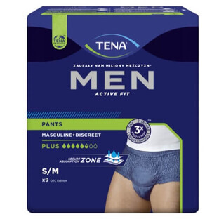 Tena Men, Braga Pañal Mediana, 9 uds.