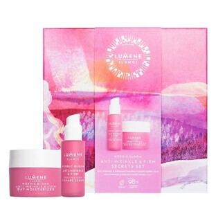Lumene Nordic Bloom Lumo Secrets Anti-Wrinkle & Firm Secrets Anti-Wrinkle & Firm Day Moisturizer 50ml + Anti-Wrinkle & Firm Moisturizing V-Shape Serum 30ml