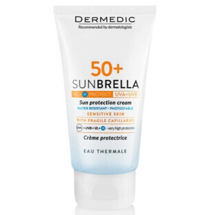 Dermedic Sunbrella Crème protectrice SPF 50+ pour peau vasculaire, 50 ml