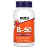 Complex Vitamin B-50, 100 tablets, Now Foods