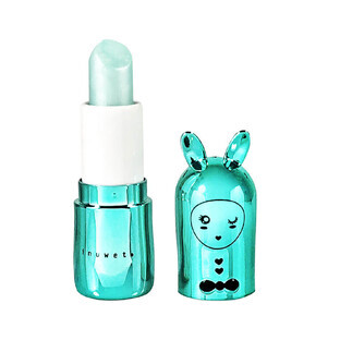 Kinder-Lippenbalsam mit Glitter, Türkis, mit Cupcake-Geschmack, Inuwet, 3,5 gr