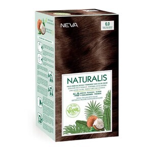 Tinte vegano sin amoniaco, Rubio oscuro intenso 6.0, Naturalis, Neva, 150 ml