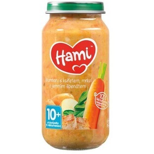 Hami recipe Potatoes with chicken, carrots and spinach 250 g