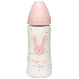 Suavinex Hygge Premium Flasche Kaninchen - rosa L 360 ml