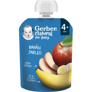 Gerber Natural Banane Pomme 4m+ 90 g