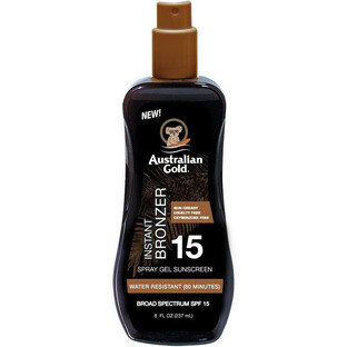 Australian Gold Spray Gel + Bronzer SPF15 237 ml