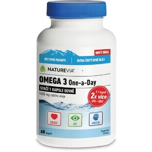 NatureVia Omega 3 One-a-Day 1000 mg 60 cápsulas