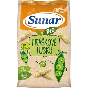 Sunar Croustillants aux pois bio pour enfants 45 g