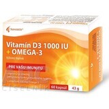 Noventis VITAMIN D3 1000 IU + OMEGA-3, 60 Kapseln