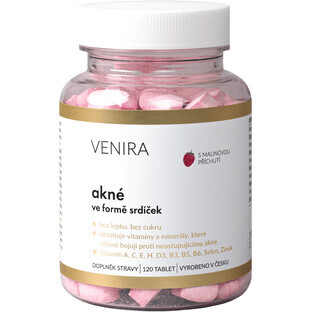 Venira Raspberry Acne Hearts 120 pcs