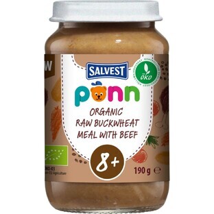 Salvest Põnn BIO Carne de vită cu hrișcă și legume 190 g