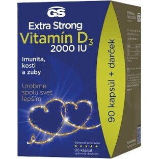 GS Extra Strong Vitamina D3 2000 UI - pachet cadou de 90 de capsule