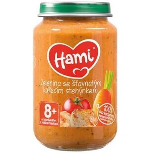 Hami Puré de verduras con muslo de pollo jugoso 200 g