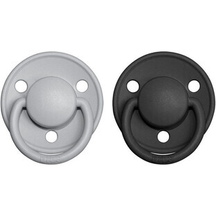 BIBS De Lux Tetinas de caucho natural - , talla 2, Nube/Negro 2 unid.